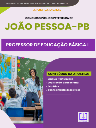 Apostila Concurso Pref. de João Pessoa 2025 - Professor de Educação Básica I